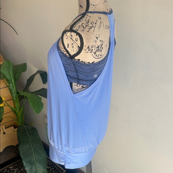 Lululemon No Limits Cadet Blue Tank Top Size 6 - Picture 6 of 11